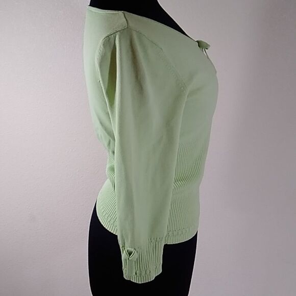 CYRUS GREEN RIBBED WOMEN BLOUSE SIZE S - Picture 4 of 9